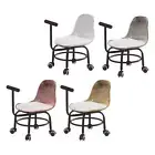 Low Height Rolling Stool Roller Seat, Kids Swivel Chair with Mute Wheels and