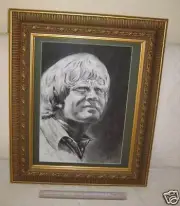 JACK NICKLAUS SIGNED LARGE FRAMED ORIGINAL ARTWORK + FULL PSA LETTER