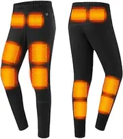 [IMYOGI] Cozy Heated Underwears for Men, 3 Heating Level USB Electric Thermal Base Layer with Velvert Lining for Indoor Outdoor