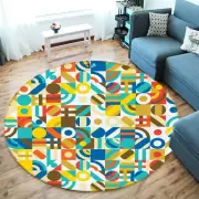 3D Color Pattern Circle NAO569 Game Rug Mat Elegant Photo Carpet Mat Fay