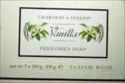 3 Crabtree & Evelyn Vanilla Perfumed Soap 100g . 3.5oz each. NEW IN BOX