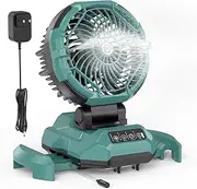 Portable Misting Fan for Outdoors Patios - 30000mAh Rechargeable Battery Powered Camping Fan, 4 Spray Mister with Timer, Fits 10-13" Bucket, 4 Speed, 90° Auto Oscillation for Garden Sports Travel Golf
