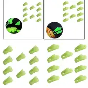 10 Pieces Triangle Tent Buckles Fluorescent Green Wind Rope Adjusters