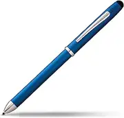 Cross Tech3+ Metallic Blue Multifunction Pen with Chrome Plated Appointments (AT0090-8)