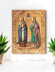 Icon of St. John the Merciful and the Holy Great Martyr Catherine 23x30cm 9”x12”