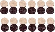 Hellery 24x Draughts Checkers Backgammon Pieces Wooden Checkers Pieces for Kids