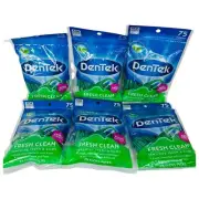 DenTek Fresh Clean Sensitive Teeth & Gums Floss Picks 75 ct Each Bag (6-Pack)