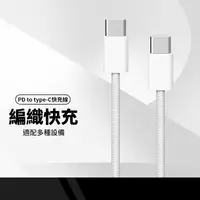 在飛比找樂天市場購物網優惠-iPhone15系列專用 超高CP值 雙USB-C編織數據充