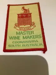 Mildara-Master Wine Makers-Coonawarra SA-Cloth Badge-Brand New-Vintage 1970's.