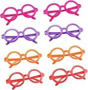 OATIPHO 10pcs Plastic Round Frame Toys Optical Glasses Toys for Kids Toddler Party Favors Funny Eyeglasses Props Bulk Set