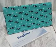 Retro POODLES Paws Fabric Checkbook Cover Wallet Coupon Holder HAND Made Ready
