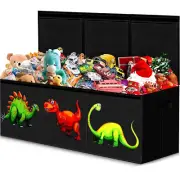 Large Toy Box Chest for Boys, Collapsible Sturdy Storage Bins w/ Lids Large Kids