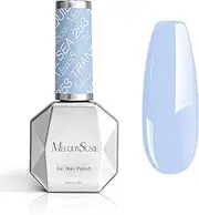 MelodySusie Thick Blue Gel Nail Polish,0.5fl oz Macaron Blue Color Soak Off UV LED Spring Summer Baby Blue Gel Polish for Women and Girl Nail Art Manicure Salon DIY Nail Design Decoration at Home-253