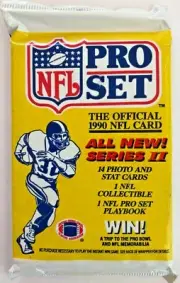 1990 NFL PRO SET SERIES II WAX PACK FOOTBALL CARDS - NEW Unopened