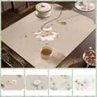 PU Leather Placemat Non-Slip Tableware Mat Chinese Style Dining Table Mat Home
