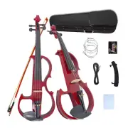 Viola 16 inch 4 String Electric Silent viola kit with Ebony Fittings case bow
