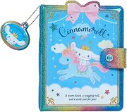Sanrio 913928 Crush Seal & Seal Notebook, Cinnamo Roll, Storage, Includes Charm, Sticker Card, Peel & Stick Case, Slider Included, Letter Style Memo
