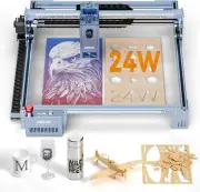 Laser Engraver 24W Laser Cutter High-Power 30000mm/min 0.01mm High Accuracy