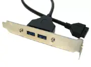 Internal USB 3.0 20 Pin Cable to Dual USB 3.0 Port Female with Rear PCI Bracket