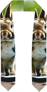 [EdWal] Bunny Rabbits print Graduation Stole and Sash Class for Unisex Adult Honor Stole Honor Stole of 2025