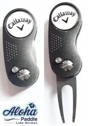 GOLF SWITCHBLADE CALLAWAY Divot Repair Tool + Ballmarker Gray NEW