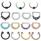 1 Pc Nose Piercings Daith Helix Piercing Septum Clicker Tragus Cartilage Jewelry