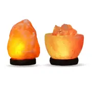 Himalayan Salt Lamp Crystal Salt Rock Lamp with Base Bedside Night Light