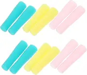 FOYTOKI 12pcs Cuticle Trimmer Handle Sleeves Silicone Manicure Scissors Covers Nail Art Tool Protection Compact and