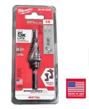 Milwaukee SHOCKWAVE 3/16"- 7/8" #4 Titanium Step Drill Bit (#4) 48-89-9244