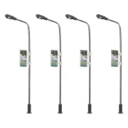 4pcs Model Railway LED Lamppost Lamps Warm White 1/100 Scale 11cm 4.33inch 3V