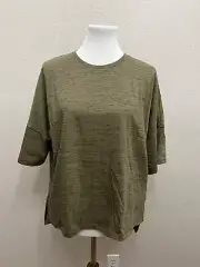 NEW Ted Baker Women’s Space Dyed Olive Onyx Relaxed T-shirt UK 5; US 12