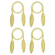 4Pcs Curtain Tiebacks Clips Decorative Window Drape Twist Tie Backs, Gold