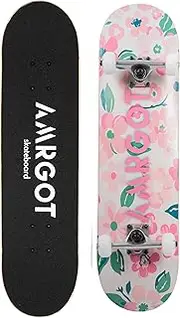 Amrgot Skateboards Pro 31 inches Complete Skateboards for Teens, Beginners, Girls,Boys,Kids,Adults