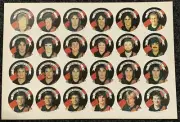 Essendon Football Club 1984/85 Badges LARGE UNCUT SHEET OF 24 Near Mint SCARCE!