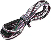 uxcell RGB Wire 22AWG 5 Pin 5 Color Extension Cable Line for LED Strip 5050 3528 Cord 16ft / 5m