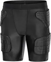 DGXINJUN Youth Kids Padded Compression Shirt & Short Chest Rib Hip Protector for Football Baseball