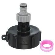 IBC Tote Hose Adapter 3/4" Hose Fitting Black with 60mm Outer Wire
