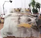 Blurred Yellow Bud 3D Printing Duvet Quilt Doona Covers Pillow Case Bedding Sets