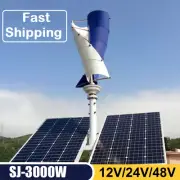 3000W 24V 48V Wind Turbine Generator Windmill Vertical Maglev Off-Grid System