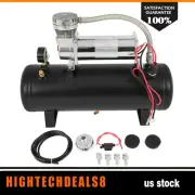 Fits for Train Horn 12V 200 Psi 2.5 Gal Air Tank Compressor Onboard System Kit
