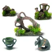 Broken Crock Figurine Breeding Cave Terrarium Landscape Aquariums Decors