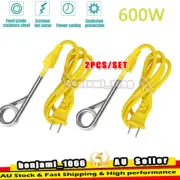 2PCS 600W Travel Electric Water Heater Element Mini Boiler Hot Water Immersion