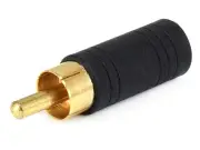Monoprice RCA Plug to 3.5mm TRS Stereo Jack Adapter, Gold Plated