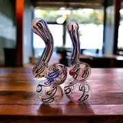 Color Changing Gold Fumed Glass Sherlock Bubbler