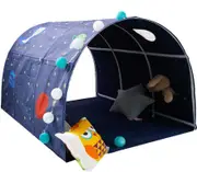 Children's Cabin Bed Tunnel Tent for Loft Bunk Beds - 90-100cm Width, Pop Up Canopy, Blue