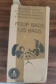 Compostable Dog Poop Bags Pet Waste Bags Unscented 100% Biodegradable 120 count