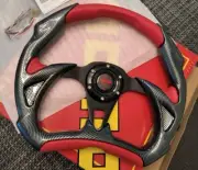 MOMO MonteCarlo 350mm 14' Real Leather Thickened Spoke Sport Steering Wheel