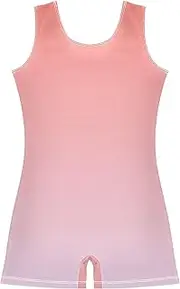 [GAIGEO] Leotards for Gymnastics Toddler Girls Unitards Ballet Dance Shorts Coral Pink Pail Lilac Gradient 2-3t