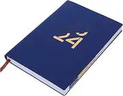 LALAFINA Portable Academic Planner Notebook Full Year Schedule Organizer for Students Spiral Bound Notepad with Texture for Study and Office Use