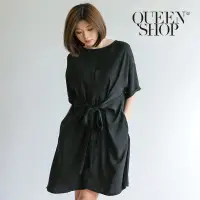 在飛比找蝦皮商城優惠-Ｑｕｅｅｎ Ｓｈｏｐ【01084208】簡約質感綁帶雪紡洋裝